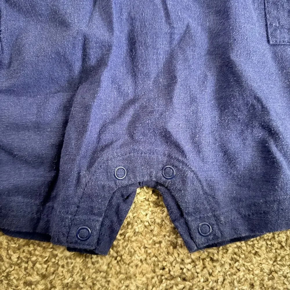 Carter's Blue Anchor Romper NWT 12 Months Boy Sailor Ship Ocean